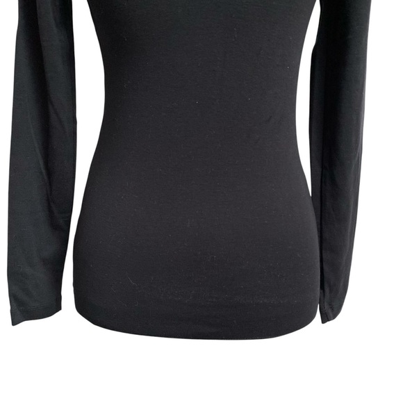 J.Crew Factory Fine Rib Perfect Fit Black Cotton Turtleneck XS Long Sleeve NWT - Picture 8 of 11